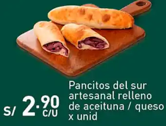 Plaza Vea Pancitos del Sur Artesanal Relleno de Aceituna/Queso oferta