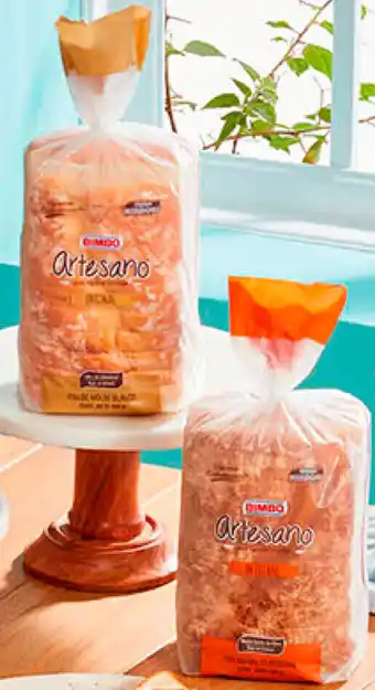 Plaza Vea Bimbo Pan Artesano Blanco/ Integral 560g oferta
