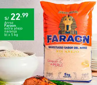 Plaza Vea Faraon Arroz Extra Añejo Naranja 5kg oferta