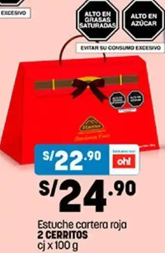 Plaza Vea 2 Cerritos Estuche Cartera Roja 100g oferta