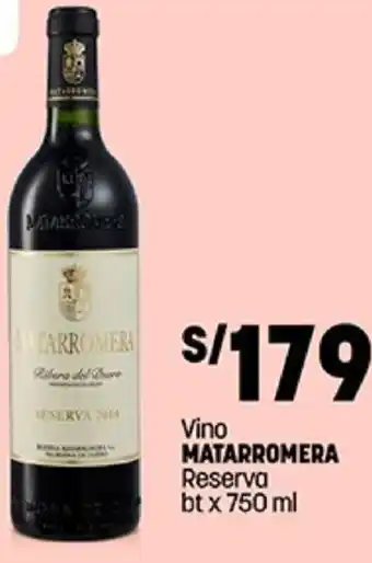 Plaza Vea Matarromera Vino Reserva 750ml oferta