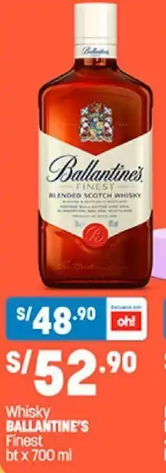 Plaza Vea Ballantine's Whisky Finest 700ml oferta