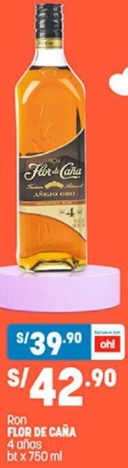 Plaza Vea Flor de Caña 4 Años 750ml oferta