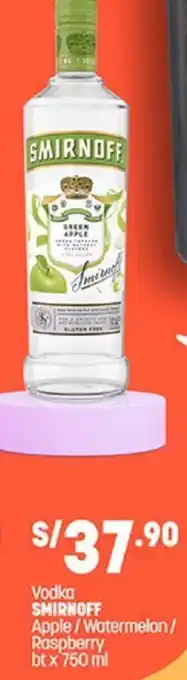 Plaza Vea Smirnoff Vodka 750ml oferta
