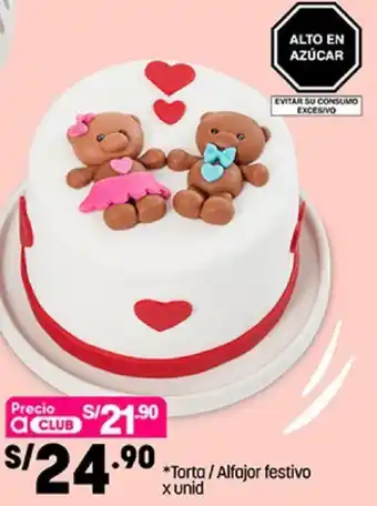 Plaza Vea Torta/Alfajor Festivo oferta