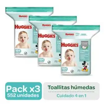 InkaFarma Tripack toallas húmedas huggies one&done 3 unidades oferta