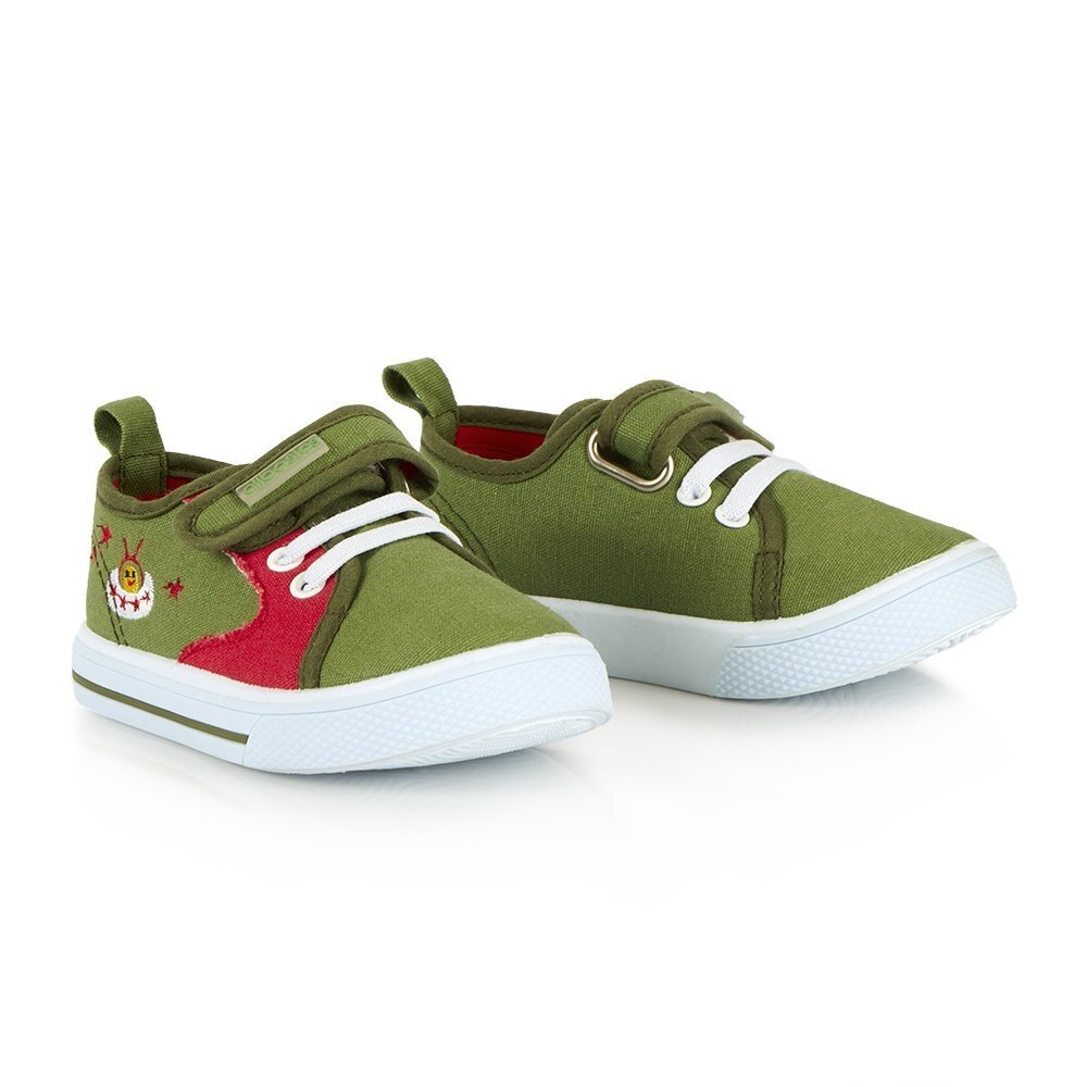 Tottus Zapatillas party velcro niño talla 22 verde olivo oferta