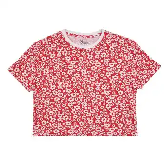 Tottus Polo crop full print mujer m coral oferta