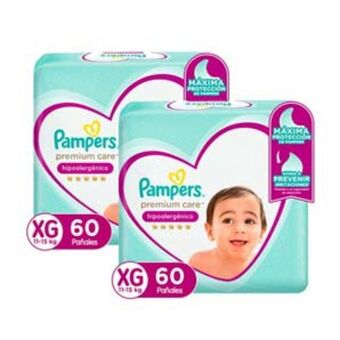 Mifarma Pack pañales pampers premium care talla xg 2 unidades oferta