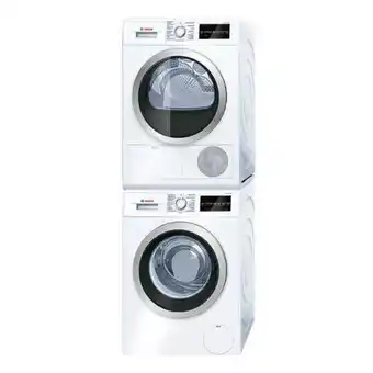 Hiraoka Lavadora bosch wat28402pe 8kg + kit de montaje wtz20410 + secadora de ropa bosch wtg86402pe 8kg oferta