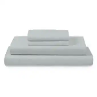 Metro Sábana krea lisa queen plaza gris claro 132 hilo oferta
