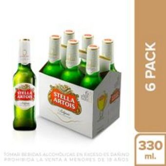 Metro Sixpack cerveza stella artois botella 330ml oferta
