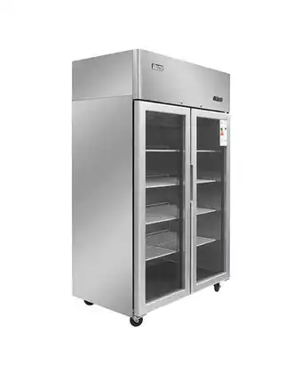 Tiendas EFE Armario frigorífico ilumi inox 2 puertas vidrio 1000l fan cooling r-404a oferta