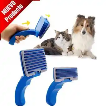 Maestro Cepillo quita pelos para perros y gatos profesional azul oferta