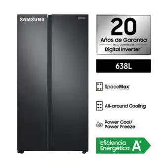 Maestro Refrigeradora 638 lt side by side black rs64t5b00b1/pe oferta