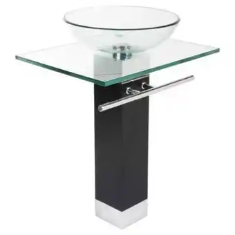 Mueble vanitorio cristal transparente