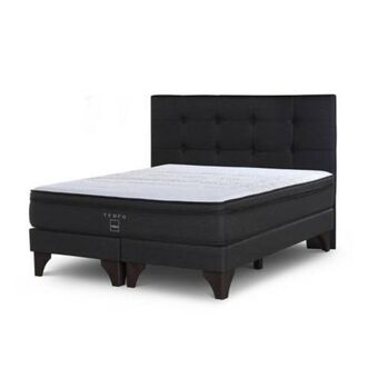Maestro Dormitorio europeo tempo issey grafito queen + 2 almohadas oferta