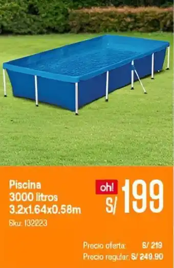 Promart Piscina 3000 litros 3.2 x 1.64 x 0.58m oferta