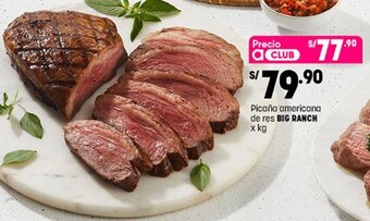 Plaza Vea Picaña Americana de res Big Ranch x kg oferta