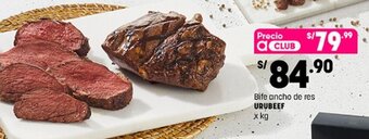 Plaza Vea Bife Ancho de res Urubeef x kg oferta