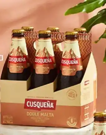 Plaza Vea Cerveza Cusqueña Doble Malta pk x 6 bt x 310ml oferta