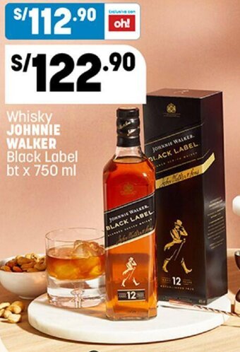 Plaza Vea Whisky Johnnie Walker Black Label bt x 750ml oferta