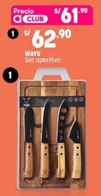 Plaza Vea Wayu Set Aperitivo oferta
