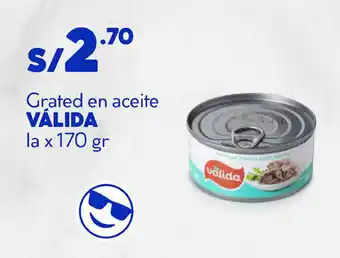Grated en Aceite Válida la x 170g