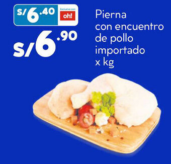 Plaza Vea Pierna con Encuentro de Pollo Importado x kg oferta
