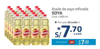 Plaza Vea Aceite de Soya Refinada Soya unid x 900ml oferta