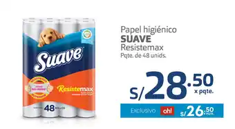 Plaza Vea Papel Higiénico Suave Resistemax pqte de 48 unids oferta