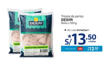 Plaza Vea Trozos de Perico Dexim bolsa x 500g oferta
