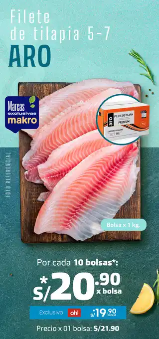 Plaza Vea Filete de Tilapia 5-7 Aro x bolsa oferta