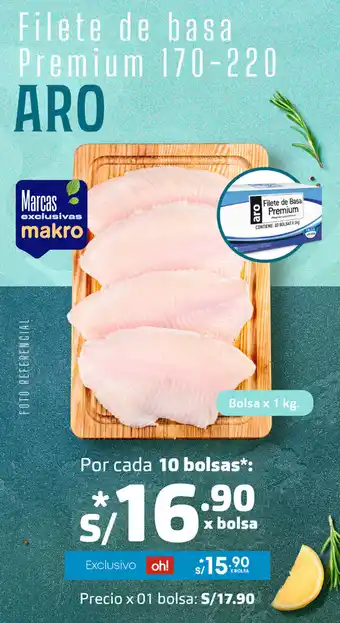 Plaza Vea Filete de Basa Premium 170-220 Aro x bolsa oferta