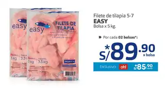 Plaza Vea Filete de Tilapia 5-7 Easy bolsa x 5kg oferta