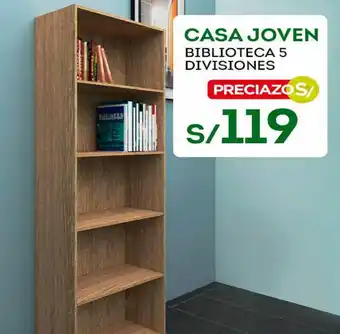 Tottus Casa Joven Biblioteca 5 Divisiones oferta