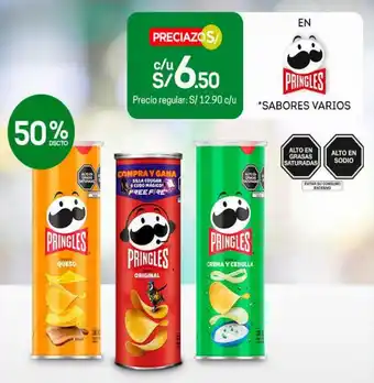 Tottus Pringles sabores varios oferta