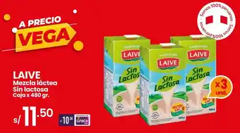Vega Laive Mezcla Láctea Sin Lactosa caja x 480g oferta