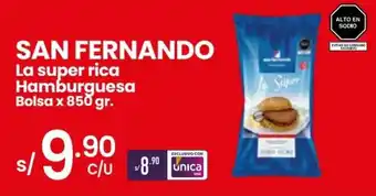 Vega San Fernando La Super Rica Hamburguesa bolsa x 850g oferta