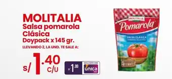 Vega Molitalia Salsa Pomarola Clásica doypack x 145g oferta