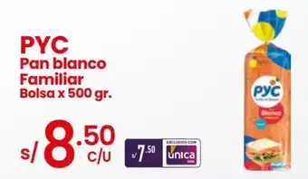Vega PYC Pan Blanco Familiar bolsa x 500g oferta