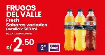 Vega Frugos del Valle Fresh sabores variados botella x 500ml oferta