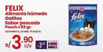 Vega Felix Alimento Húmedo Gatitos Sabor Pescado pouch x 85g oferta