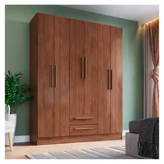 Tottus Ropero 6 puertas 2 cajones cacao amarula2 oferta