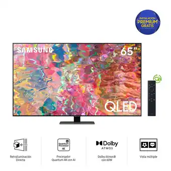 Tottus Televisor samsung 65" qn65q80bagxpe qled smart 4k oferta