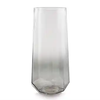 Tottus Florero vidrio diamante negro oferta