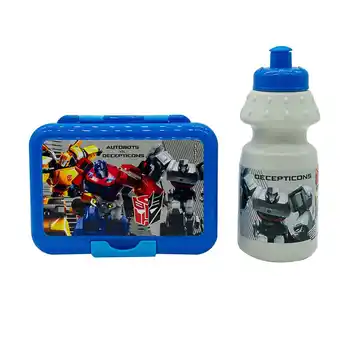 Tottus Set pp botella + tupper transformers oferta