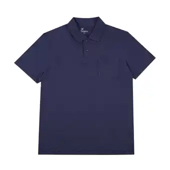 Tottus Polo box slub hombre xl azul marino oferta