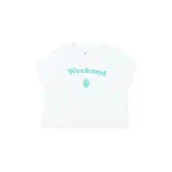 Tottus Polo estampado crop slim mujer m blanco oferta
