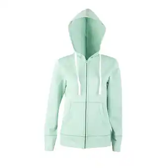 Tottus Polera franela full zipper mujer l verde oferta